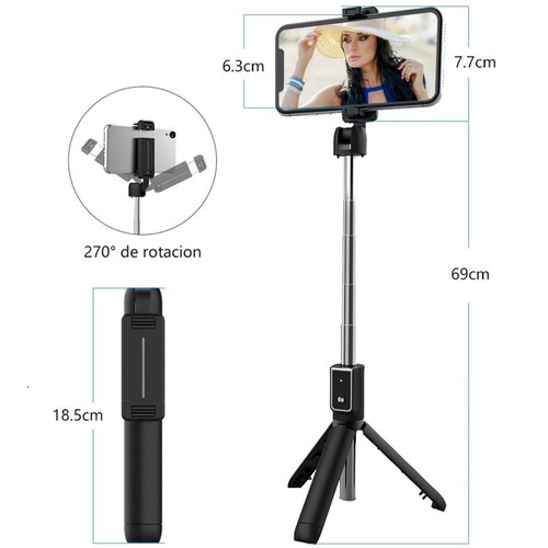 Selfie stick y tripié dos en 1 STAND P50 Wirelees mini live broadcast