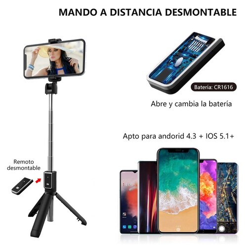 Selfie stick y tripié dos en 1 STAND P50 Wirelees mini live broadcast