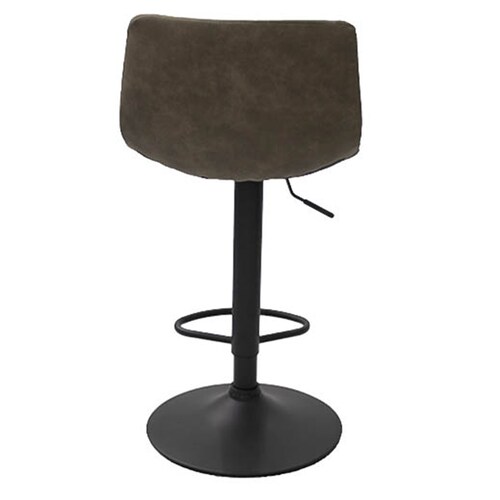 Set dos Bancos 630-1 Taupe tapizado en tipo Gamuza o Suede Fabric para barra de altura Ajustable giratorio con Posapie y base en color negro mate