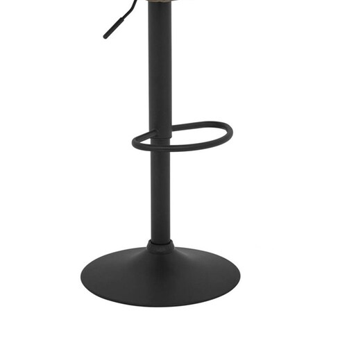 Set dos Bancos 630-1 Taupe tapizado en tipo Gamuza o Suede Fabric para barra de altura Ajustable giratorio con Posapie y base en color negro mate