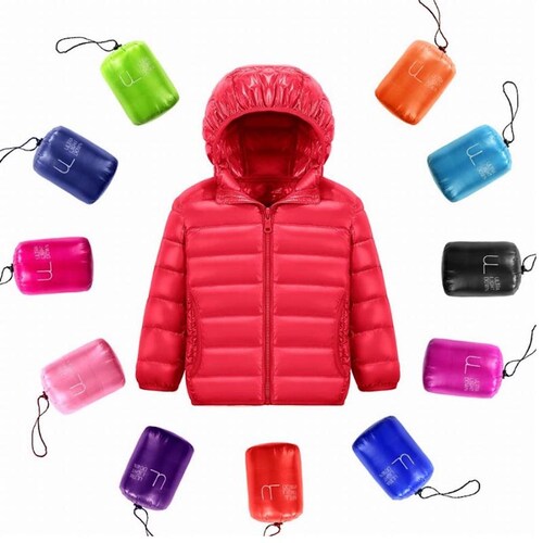 Chamarra de pluma de ganso Niño/Niña ultra ligera con bolsa-Sofistik2