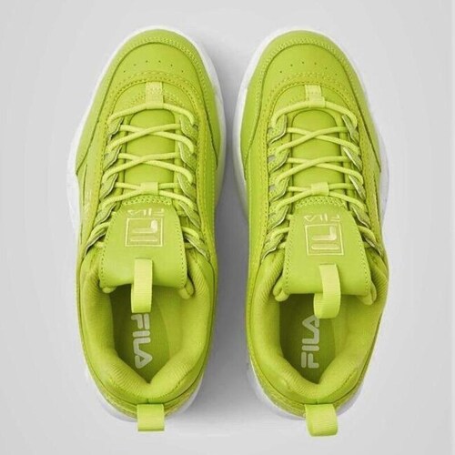 Tenis Fila Disruptor II Premium Verde de Dama Original.