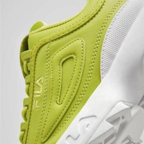 Tenis Fila Disruptor II Premium Verde de Dama Original.