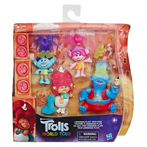 Trolls World Tour De Gira Set De 4 Figuras 