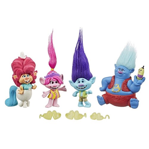 Trolls World Tour De Gira Set De 4 Figuras 
