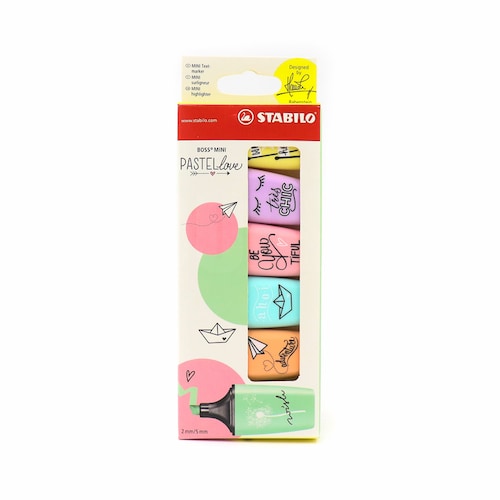 Marcatextos Stabilo Mini Boss Pastel Love X 6 Colores