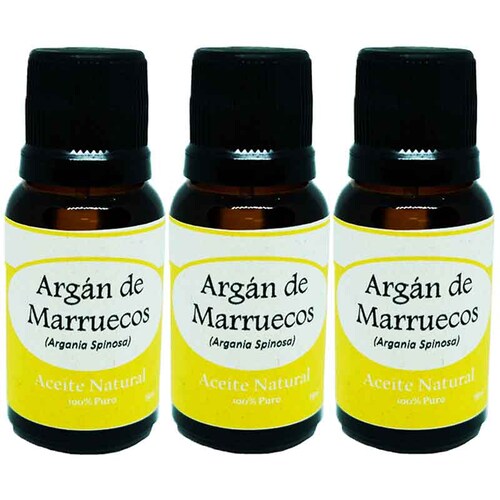 Argan de Marruecos 3 Frascos Aceite Natual Aromaterapia Krisamex