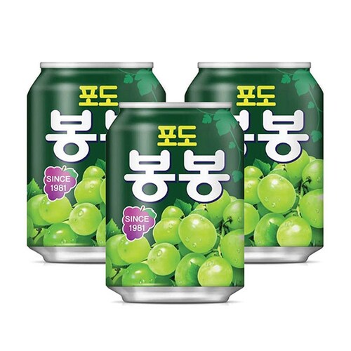 Bebida Coreana Bong Bong Sin Gas Sabor Uva Verde 3 Piezas