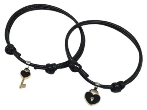 Pulseras Novios Pareja Corazon Llave Amor Cerradura Love