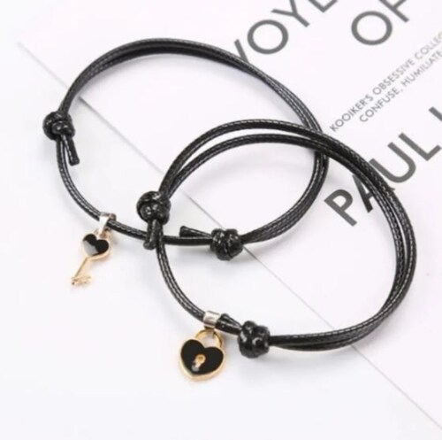 Pulseras Novios Pareja Corazon Llave Amor Cerradura Love