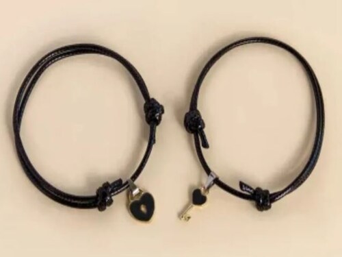 Pulseras Novios Pareja Corazon Llave Amor Cerradura Love