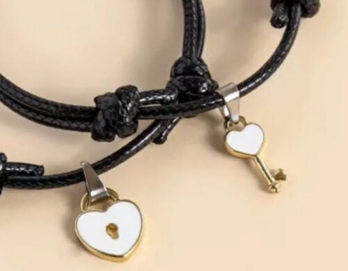 Pulseras Novios Pareja Corazon Llave Amor Cerradura Love