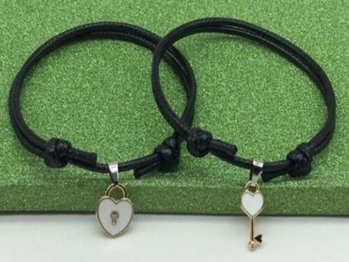 Pulseras Novios Pareja Corazon Llave Amor Cerradura Love