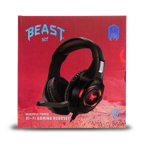 Audífono Gamer Muspell Force Hi-Fi Stf Beast Negro