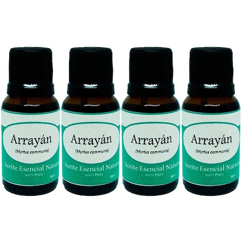 Arrayan Aceite Esencial Natural 4 Frascos Kit Aromaterapia Difusor KRISAMEX