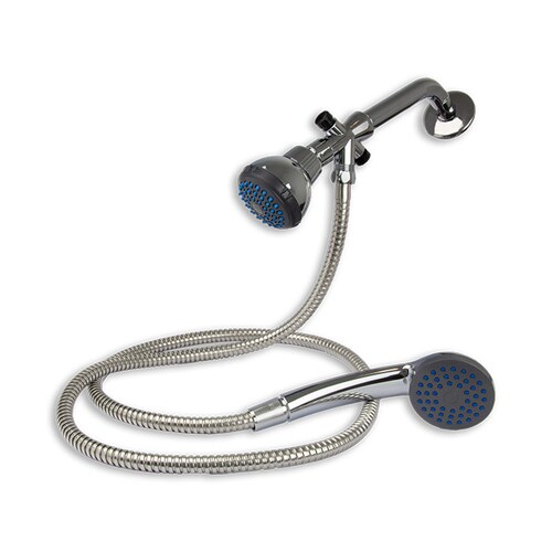 CNX Regadera Cromada Con regadera de mano incluída, fácil de instalar, regadera con cuello flexible.