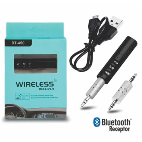 RECEPTOR DE AUDIO BLUETOOTH 3.5MM PARA CONEXION AUXILIAR