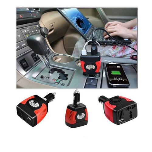 INVERSOR DE CORRIENTE PARA AUTO DE 12V A 110V 150W