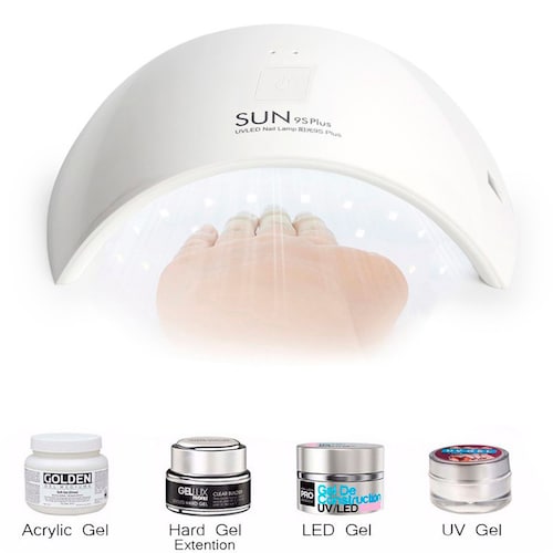 Lámpara Para Uñas Profesional Sun9s 24w Led Uv Led Gelish