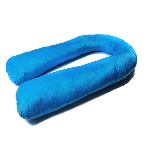 Almohada Confortable para Maternidad y Lactancia, Azul, 3 diferentes usos.