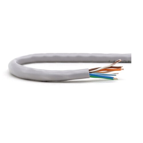 Bobina 100 m Gris Interior CAT5e CCA Redes Internet Camaras Seguridad Cable Red Conexión Oficina PC