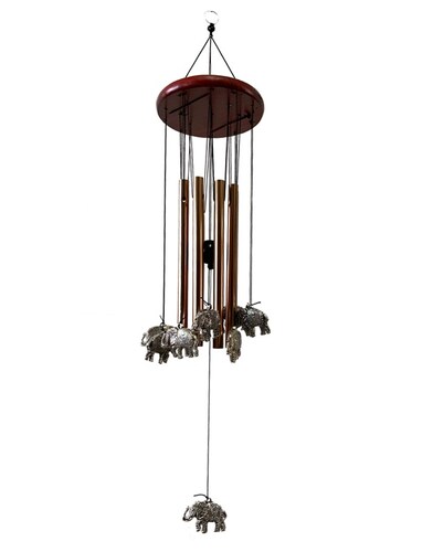 Windchime Movil Campana de Viento Elefantes 8 tubos Adorno colgante
