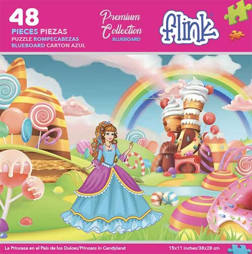 FLINK Rompecabezas Infantil Princesa en el país de los Dulces 48 Piezas