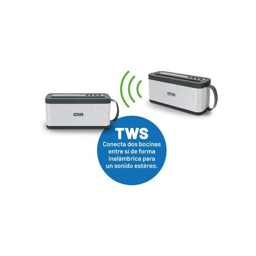 Bocina Bluetooth MISIK MS203 Gris TWS  USB  SD  FM