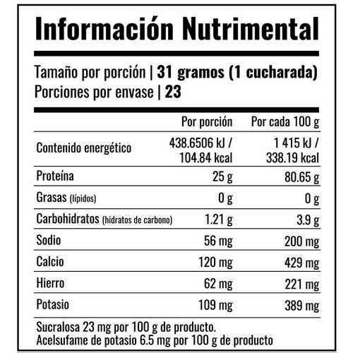 Proteína aislada e hidrolizada ISO-H Chocolate 713 g 23 serv 31 g c/u