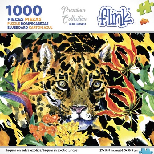 FLINK Rompecabezas Pintura de Jaguar 1000 Piezas