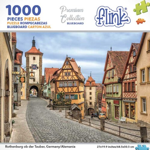 FLINK Rompecabezas Paisaje Rothenburg Alemania 1000 Piezas