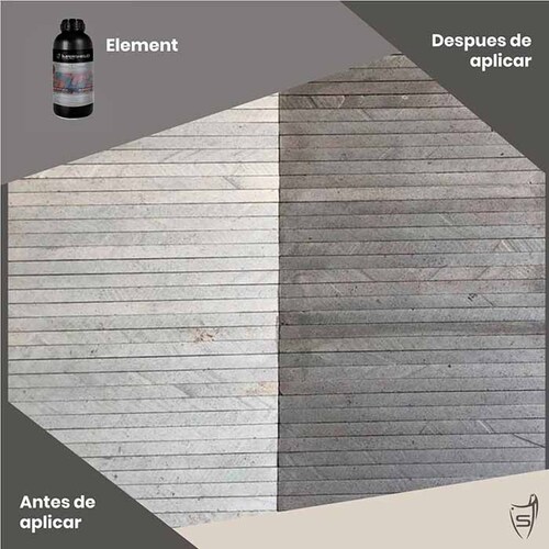 737SSELE ELEMENT SATINADO. Sellador, Protector e Intensificador para Piedras Naturales, es ideal para piedras como: Cantera. Granito, Mármol, Slate, Piedras porosas Naturales. 4 Litro