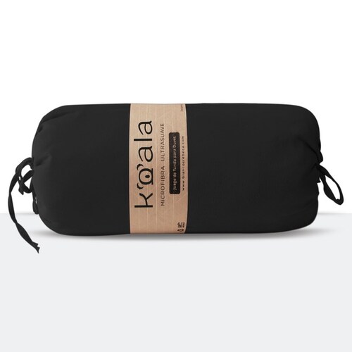 Juego de Fundas de Duvet Koala - Individual - Negro.