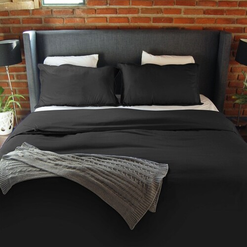 Juego de Fundas de Duvet Koala - Individual - Negro.
