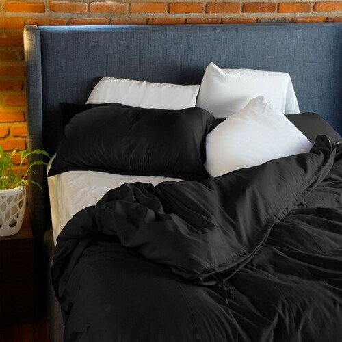 Juego de Fundas de Duvet Koala - Individual - Negro.