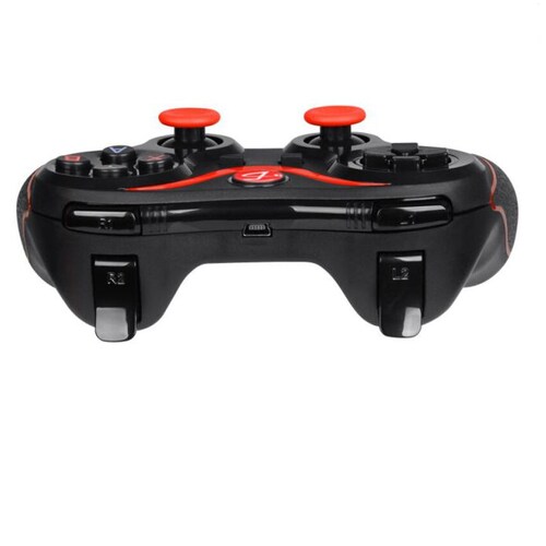 CONTROL GAMEPAD BLUETOOTH PARA CELULAR ANDROID RECARGABLE NEGRO-ROJO