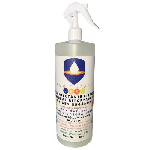 Sanitizante Desinfectante Natural Cítrico Corporal y Superficies 1L