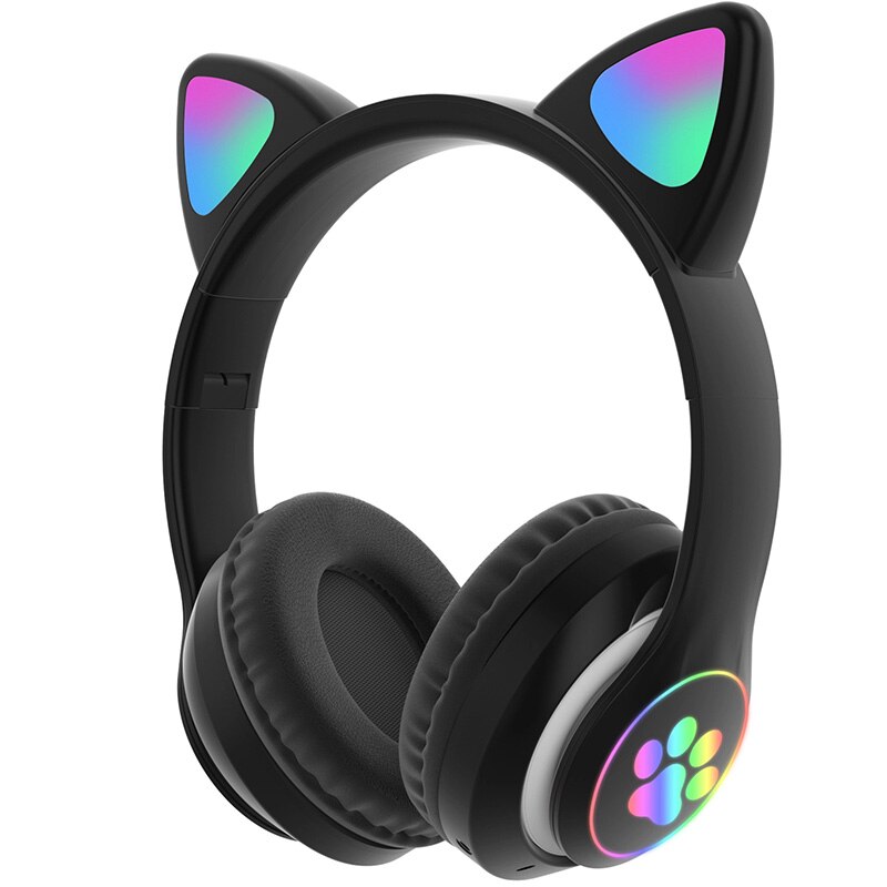 Fralugio Audifonos Bluetooth Inalambricos Kawaii Gato Diadema