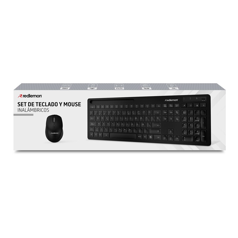 Teclado y Mouse Inalámbrico USB para Windows y Mac