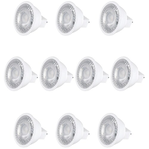 Pack de 10 Focos LED MR16 Aksi 5W luz calida Base GU5.3