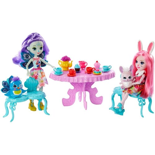 Muñeca Fiesta de Té, Conejo Y Muñeca Enchantimals GJX43 Mattel