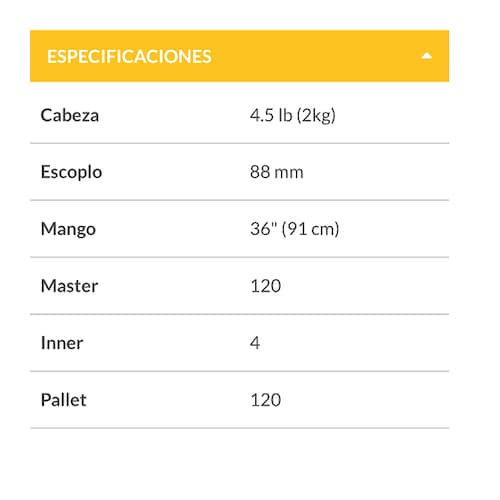 TALACHO-PICO GRANDE PARA  JARDINERIA  4.5 LB, MANGO MADERA 36", PRETUL 