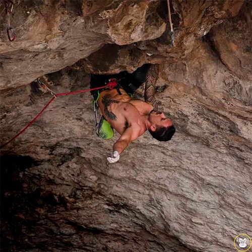 Magnesiera Monkey Hands Tamaño Mediano, Escalada En Piedra, Color Amarillo