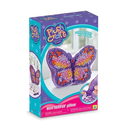 Plush Craft Butterfly Purple Pillow