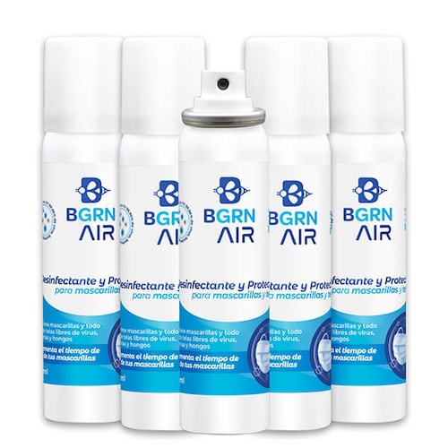BGrn Air, Protector y Desinfectante para Cubrebocas y Ropa