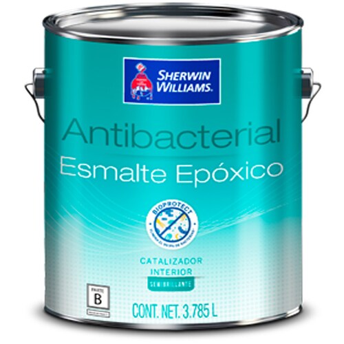 Galón de esmalte epóxico ANTIBACTERIAL BASE AGUA con catalizador SHERWIN WILLIAMS