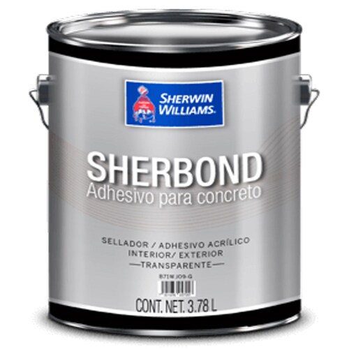 Galón de adhesivo para concreto TRANSPARENTE SELLADOR SHERBOND SHERWIN WILLIAMS