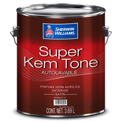 Galón de Pintura Autolavable para exteriores BLANCO SUPER KEM-TONE SHERWIN WILLIAMS