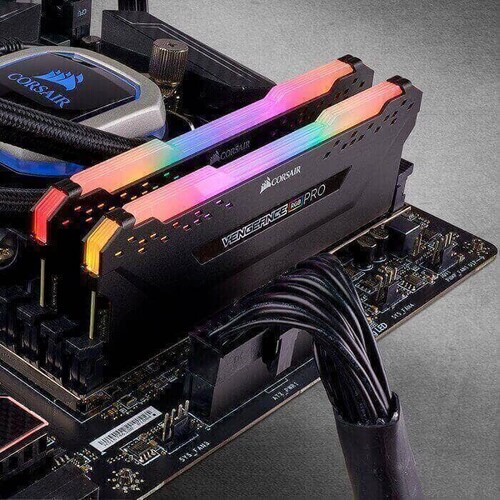 Memorias Ram DDR4 Corsair Vengeance RGB PRO 3200MHz 16GB PC4-25600 Kit 2x8 Negras CMW16GX4M2C3200C16.
