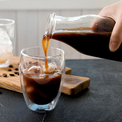 Vasos de Vidrio con Doble Pared para Café o Vino (4 Piezas) Redlemon